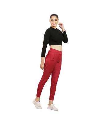 Marroon Fitting Jeggings 3