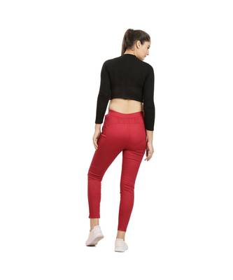 Marroon Fitting Jeggings 4