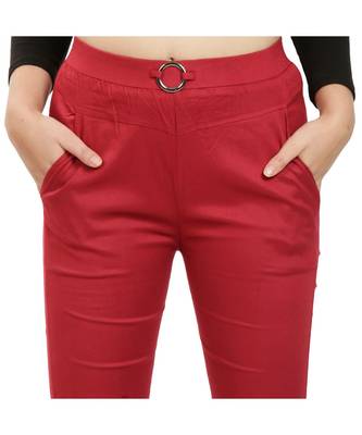 Marroon Fitting Jeggings 5