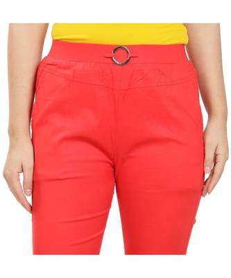 Red Fitting Jeggings 5
