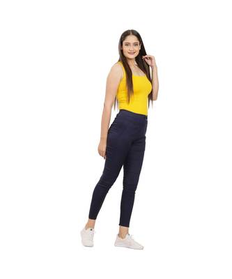 Navy Blue Fitting Jeggings 2