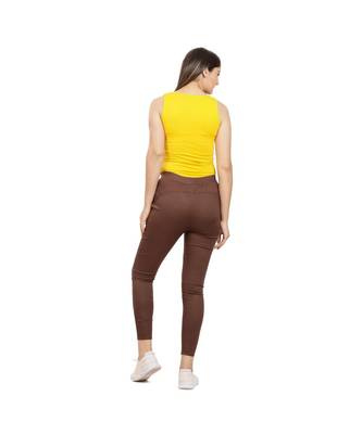 Brown Fitting Jeggings 4