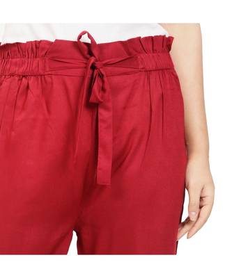 Marroon Knot Parellel Pant 5