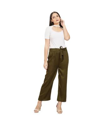 Olive Green Knot Parellel Pant 1