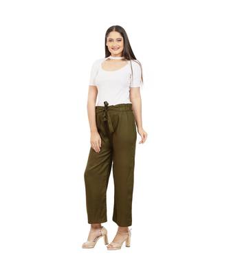 Olive Green Knot Parellel Pant 2