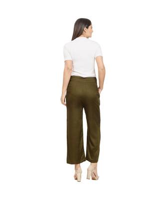 Olive Green Knot Parellel Pant 4
