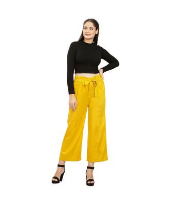 Mustard Yellow Knot Parellel Pant 1