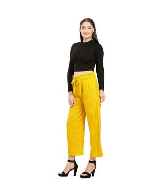 Mustard Yellow Knot Parellel Pant 3