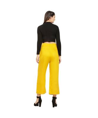 Mustard Yellow Knot Parellel Pant 4
