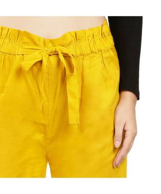 Mustard Yellow Knot Parellel Pant 5