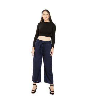 Navy Blue Knot Parellel Pant 1