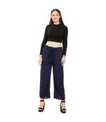 Navy Blue Knot Parellel Pant