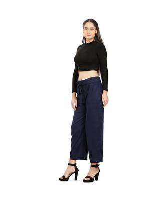 Navy Blue Knot Parellel Pant 2