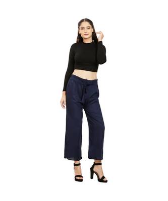 Navy Blue Knot Parellel Pant 3