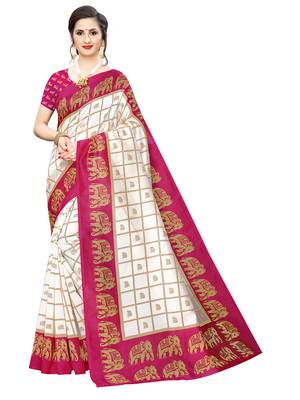 Combo Of 2 Poly Silk  Multicolor Printed Women's Saree 2