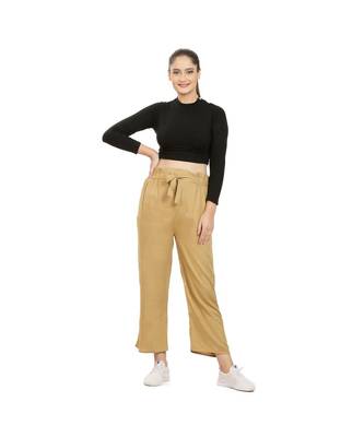 Beige Knot Parellel Pant 1