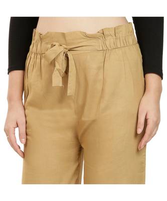 Beige Knot Parellel Pant 5