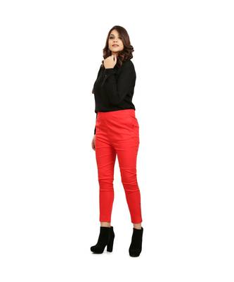 Red  Nickle Stretch Pant 2