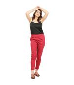 Marroon Nickle Stretch Pant