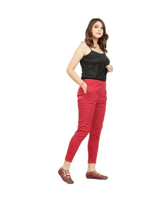 Marroon Nickle Stretch Pant 3