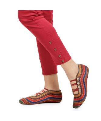 Marroon Nickle Stretch Pant 4