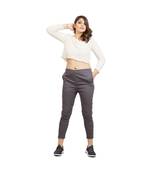 Grey Nickle Stretch Pant