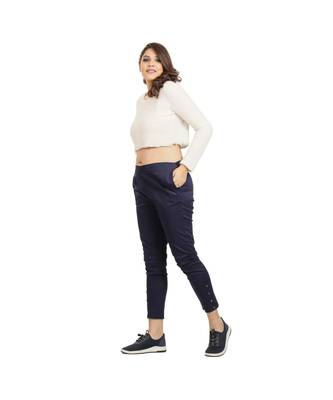 Navy Blue Nickle Stretch Pant 2