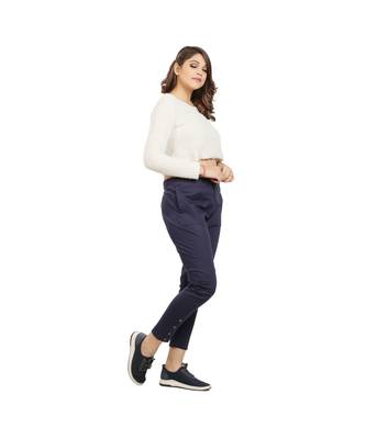 Navy Blue Nickle Stretch Pant 3