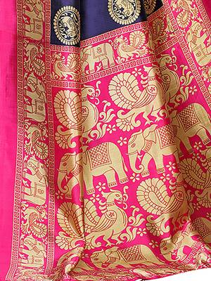 Combo Of 2 Poly Silk  Multicolor Printed Women's Saree 7