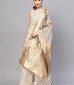 Women blue brown Color Woven Traditional Dupatta