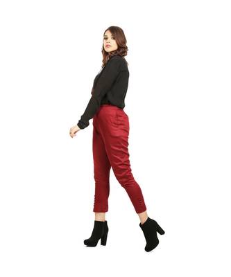Marroon Tussar Pants 2