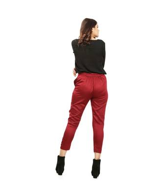 Marroon Tussar Pants 4