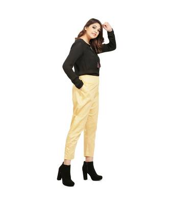 Camel Beige Tussar Pants 2