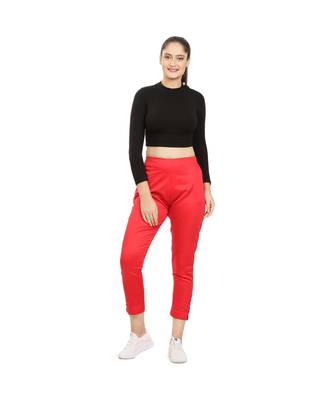 Red Tussar Pants 1