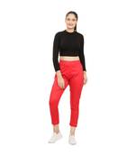 Red Tussar Pants