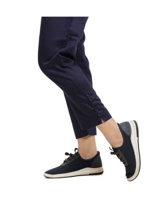 Navy Blue Tussar Pants 3