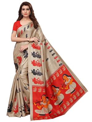 Combo Of 2 Poly Silk  Multicolor Printed Women's Saree 5