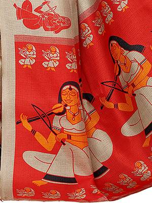 Combo Of 2 Poly Silk  Multicolor Printed Women's Saree 7