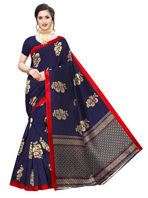 Combo Of 2 Poly Silk  Multicolor Printed Women's Saree 2