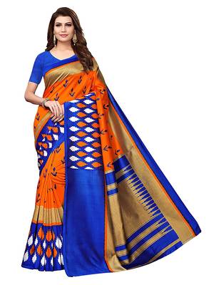 Combo Of 2 Poly Silk  Multicolor Printed Women's Saree 5
