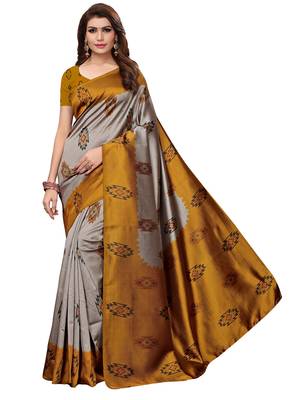Combo Of 2 Poly Silk  Multicolor Printed Women's Saree 5