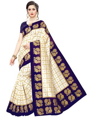 Combo Of 2 Poly Silk  Multicolor Printed Women's Saree 5