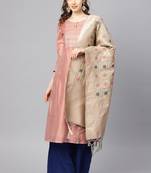 Women Grey Color Woven Banarasi Dupatta