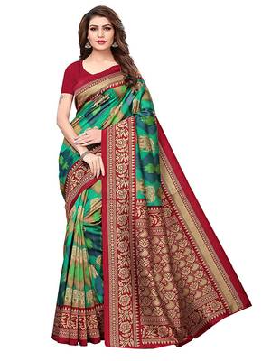 Combo Of 2 Poly Silk  Multicolor Printed Women's Saree 4