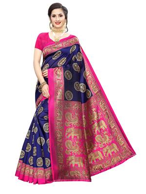 Combo Of 2 Poly Silk  Multicolor Printed Women's Saree 2