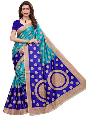 Combo Of 2 Poly Silk  Multicolor Printed Women's Saree 5
