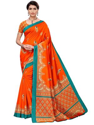 Combo Of 2 Poly Silk  Multicolor Printed Women's Saree 5