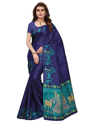 Combo Of 2 Poly Silk  Multicolor Printed Women's Saree 5