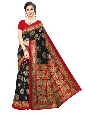 Combo Of 2 Poly Silk  Multicolor Printed Women's Saree 2
