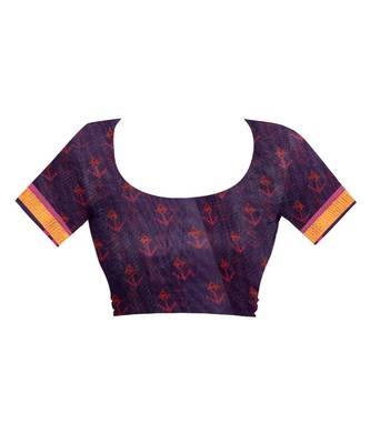 Women   s multicolor Pure linen Printed Designer Saree 4